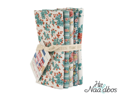 Tilda - Village Life - Fat Quarter Bundle Petrol/teal