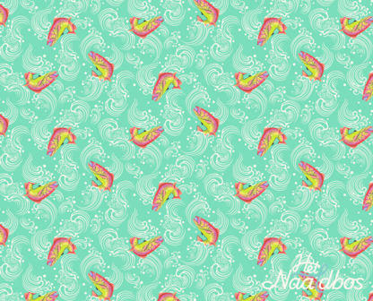 Tula Pink full moon forest II - salmon enchanted