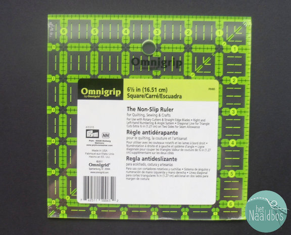 Omnigrid non-slip liniaal 6,5x6,5 inch