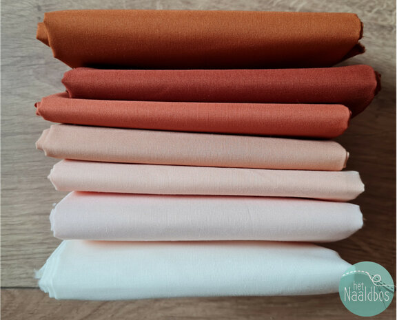 Art Gallery fabrics - pure solids Amandel fat quarter bundel 