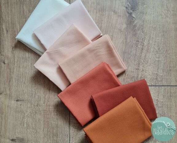Art Gallery fabrics - pure solids Amandel fat quarter bundel 