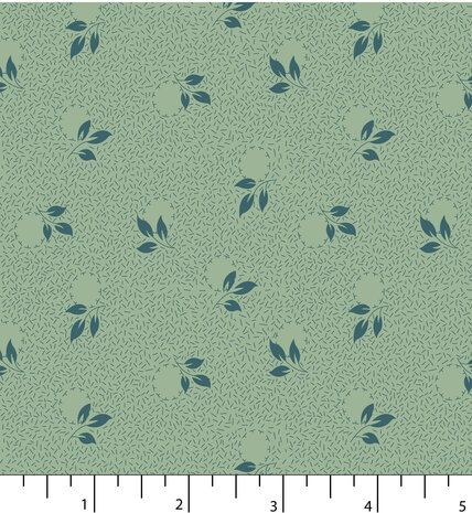 EQP textiles - Back & forth foliage glacier blue 