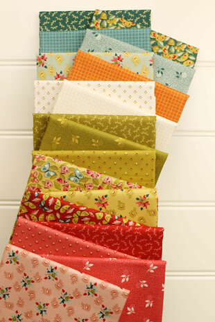 EQP textiles - Back & forth butterflies rosehip