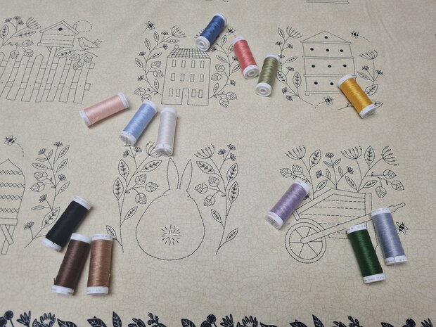 moda - bloom and grow borduur paneel