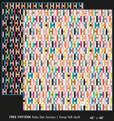 *uitverkocht* Ruby Star Society - selvedge magic icons panel