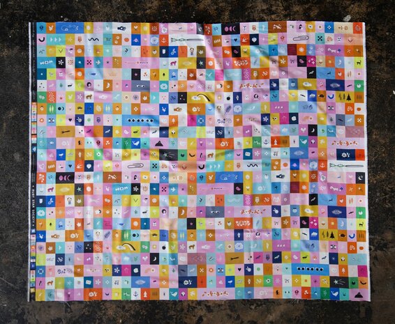 *uitverkocht* Ruby Star Society - selvedge magic icons panel