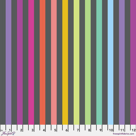 *pre-order* Tula Pink - true colors Graywork - Disco Stripe Carbon 