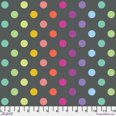 *pre-order* Tula Pink - true colors Graywork - Disco Poms Carbon