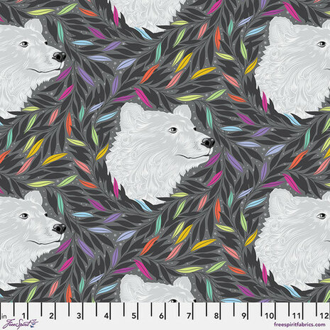 *pre-order* Tula Pink - Graywork - Just Bearly carbon