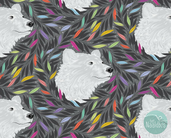 *pre-order* Tula Pink - Graywork - Just Bearly carbon