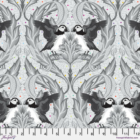 *pre-order* Tula Pink - Graywork - huffin and puffin whisper