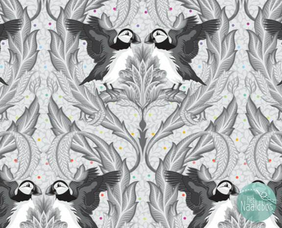 *pre-order* Tula Pink - Graywork - huffin and puffin whisper