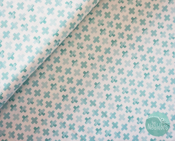 *coupon* Moda – Crosses Aqua Robins Egg