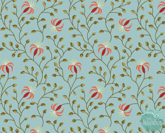 *coupon* EQP textiles - beyond time lily powder blue 