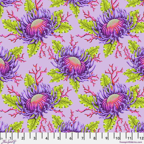 *pre-order* Tula Pink - Floral Reef - Friends & Anemones ultraviolet