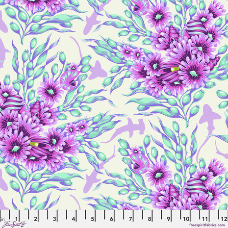 *pre-order* Tula Pink - Floral Reef - Shadow Sharks Ultraviolet