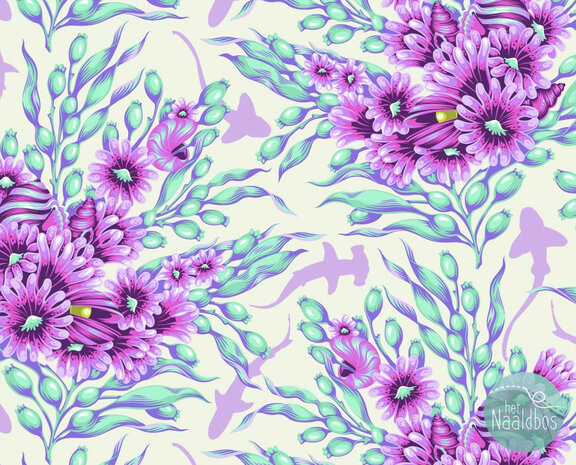 *pre-order* Tula Pink - Floral Reef - Shadow Sharks Ultraviolet