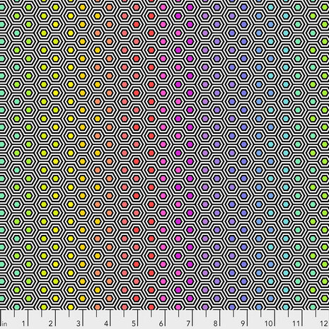 Tula Pink - true colors - Hexy - Ink