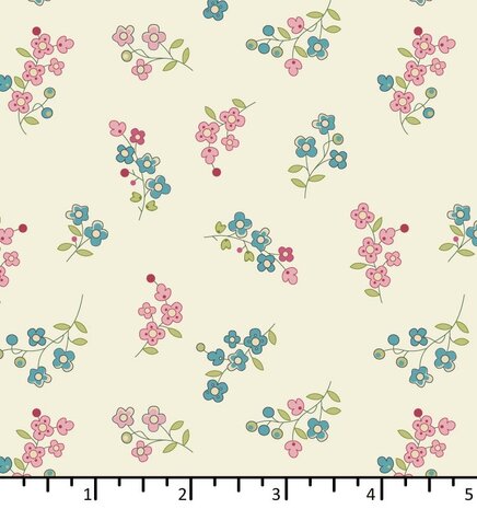 EQP textiles - back in the day - Forget me not cotton