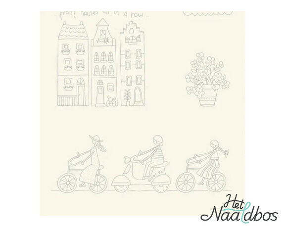 the Birdhouse - out & about - stitchery paneel