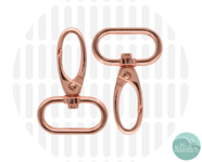 Zipperzoo elegant snap hook 25mm rose gold