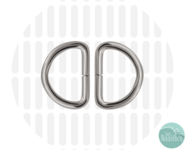 Zipperzoo D-ring 20mm silver
