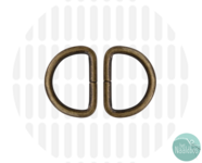 Zipperzoo D-ring 20mm antique brass