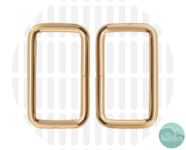 Zipperzoo rechthoek ring 38mm gold