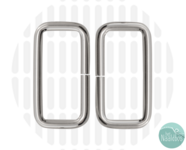 Zipperzoo rechthoek ring 38mm silver