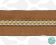 Zipperzoo rits coffee gold 