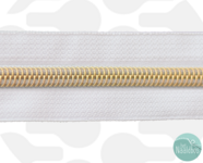 Zipperzoo rits white gold 