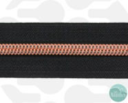 Zipperzoo rits black rose gold