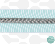 Zipperzoo gestreepte rits mint silver