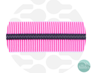 Zipperzoo gestreepte rits magenta gunmetal