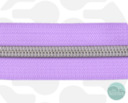 Zipperzoo rits lilac silver