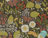 Moda - Bee garden butterfly black