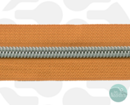 Zipperzoo rits burned orange zilver