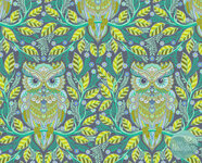 Tula Pink full moon forest II - owls starlight