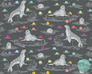 Tula Pink - Graywork - Seal the Deal carbon