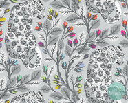 Tula Pink - Graywork - beautymark fog 