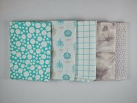 Fat quarter bundel - turquoise
