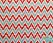 *coupon* Free Spirit - Fox playground red,aqua chevron