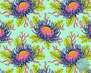 *pre-order* Tula Pink - Floral Reef - Friends & Anemones Seafoam