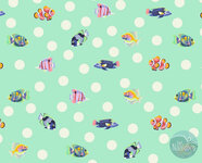 *pre-order* Tula Pink - Floral Reef - School crossing Seafoam
