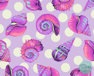 *pre-order* Tula Pink - Floral Reef - Big Shelly Ultraviolet quiltback